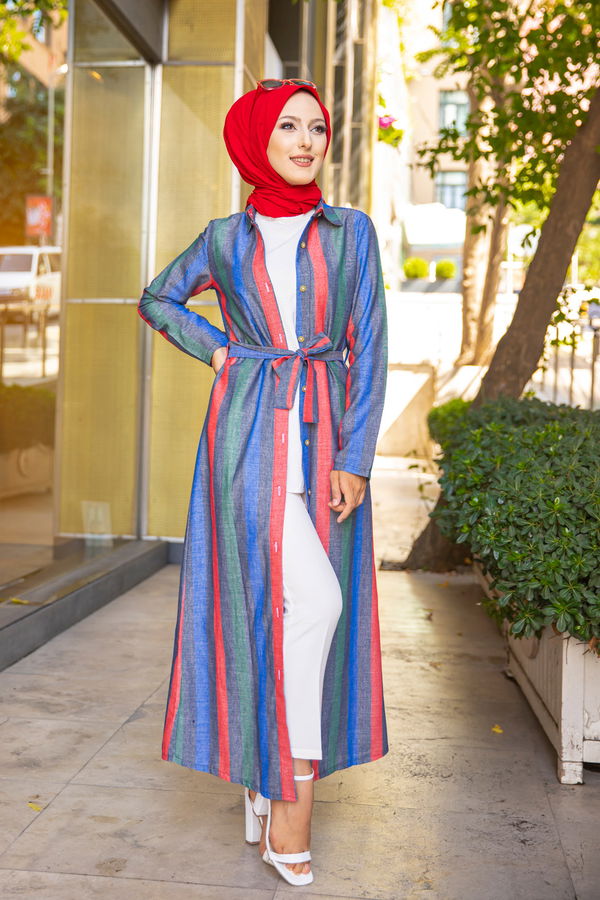 9057 KUSAKLI ELBISE Lacivert - 9057 LACİVERT