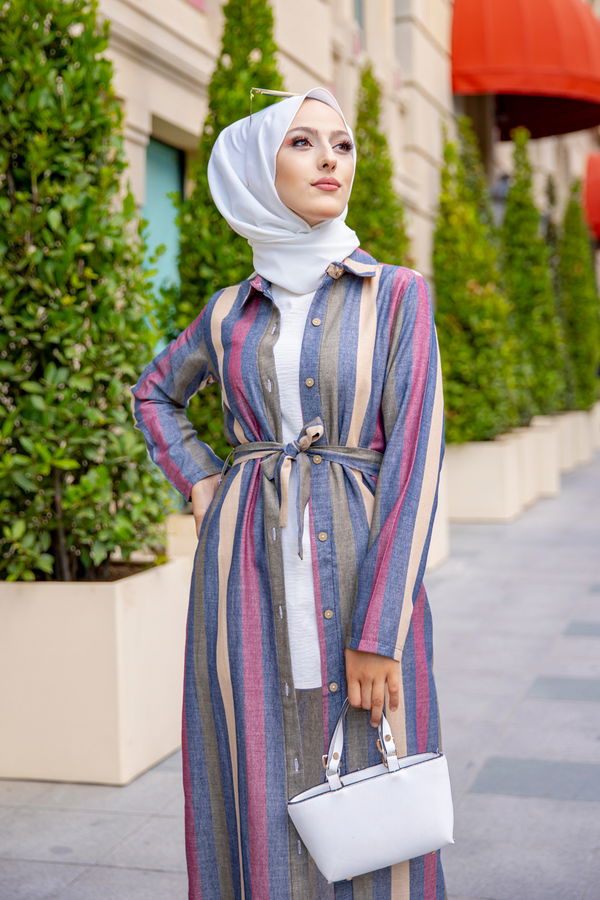 9057 KUSAKLI ELBISE Haki - 9057 HAKİ