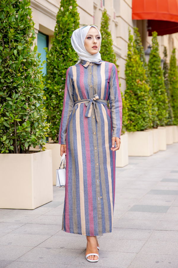 9057 KUSAKLI ELBISE Haki - 9057 HAKİ