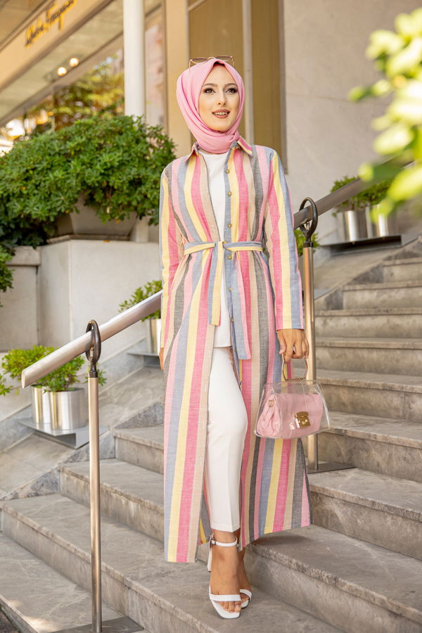9057 KUSAKLI ELBISE Sarı - 9057 Sarı