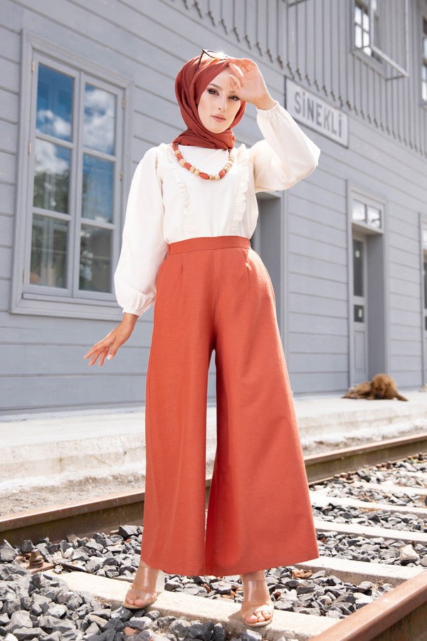 3223 BLUZ PANTOLON Kiremit - 3223 KİREMİT