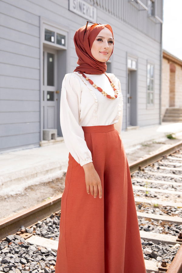 3223 BLUZ PANTOLON Kiremit - 3223 KİREMİT