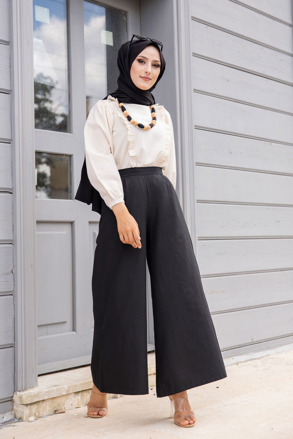 3223 BLUZ PANTOLON Siyah - 3223 SİYAH