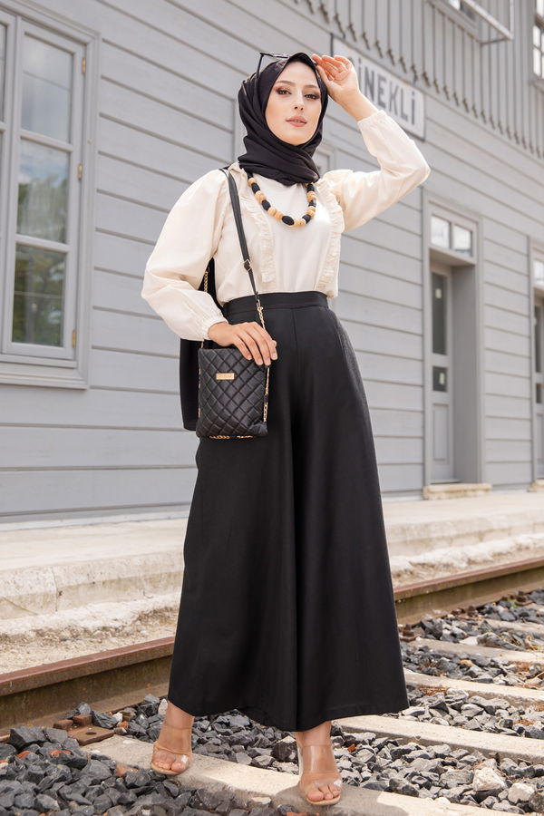 3223 BLUZ PANTOLON Siyah - 3223 SİYAH