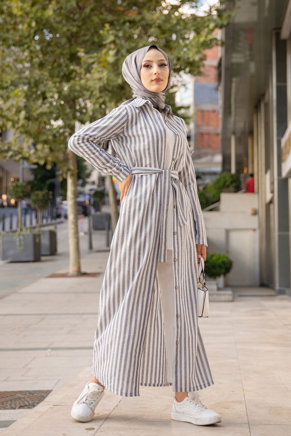9057 KUSAKLI ELBISE Beyaz - 9057