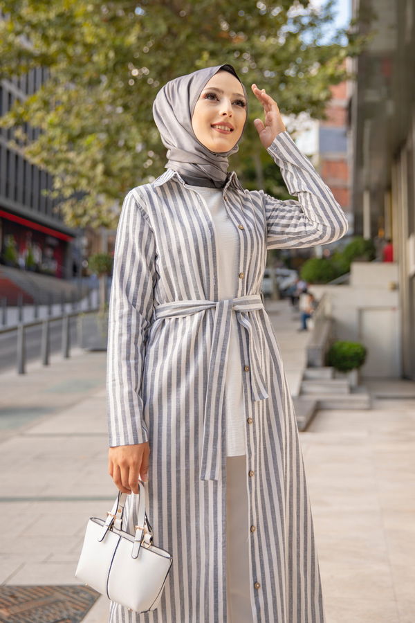 9057 KUSAKLI ELBISE Beyaz - 9057