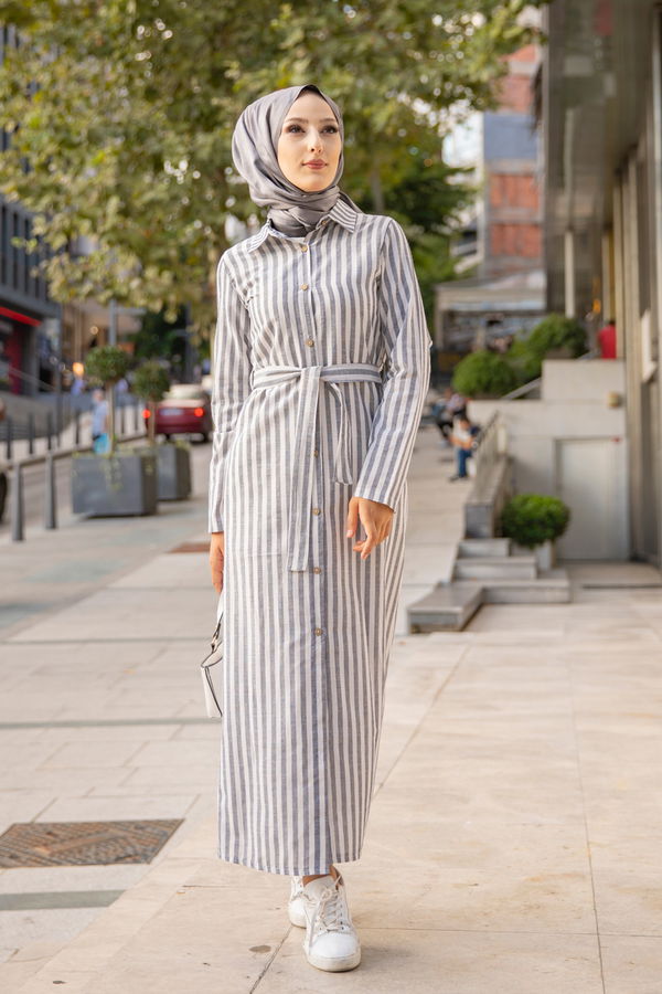 9057 KUSAKLI ELBISE Beyaz - 9057