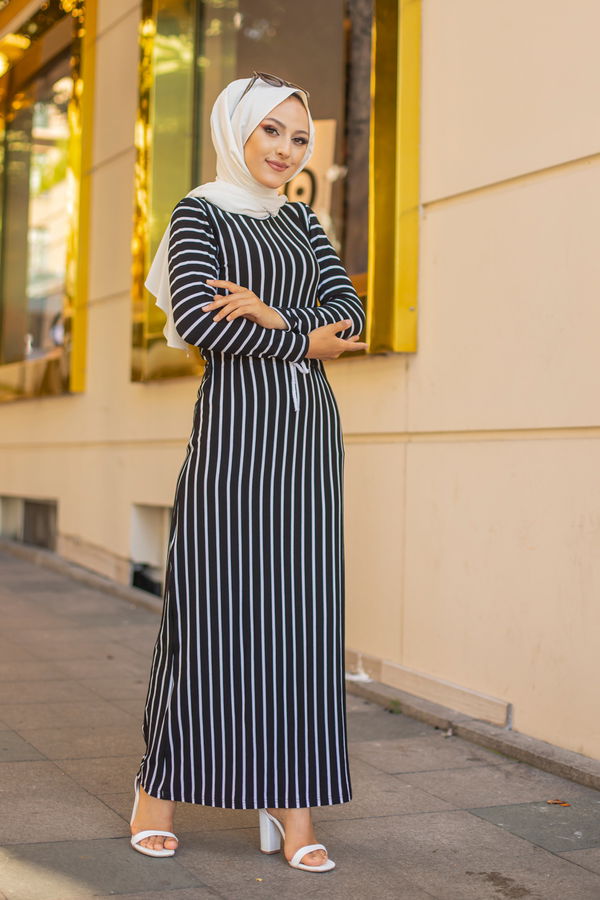 8596 ELBISE Siyah - 8596 SİYAH
