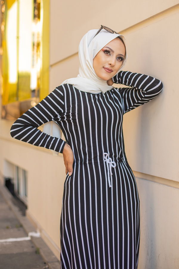 8596 ELBISE Siyah - 8596 SİYAH
