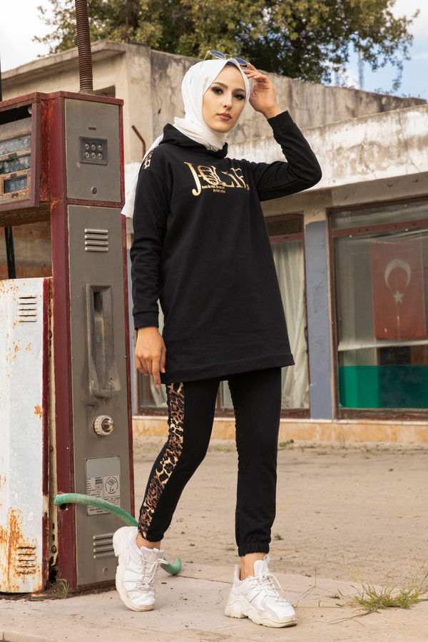 Tunık + Pantolon Siyah - 8328