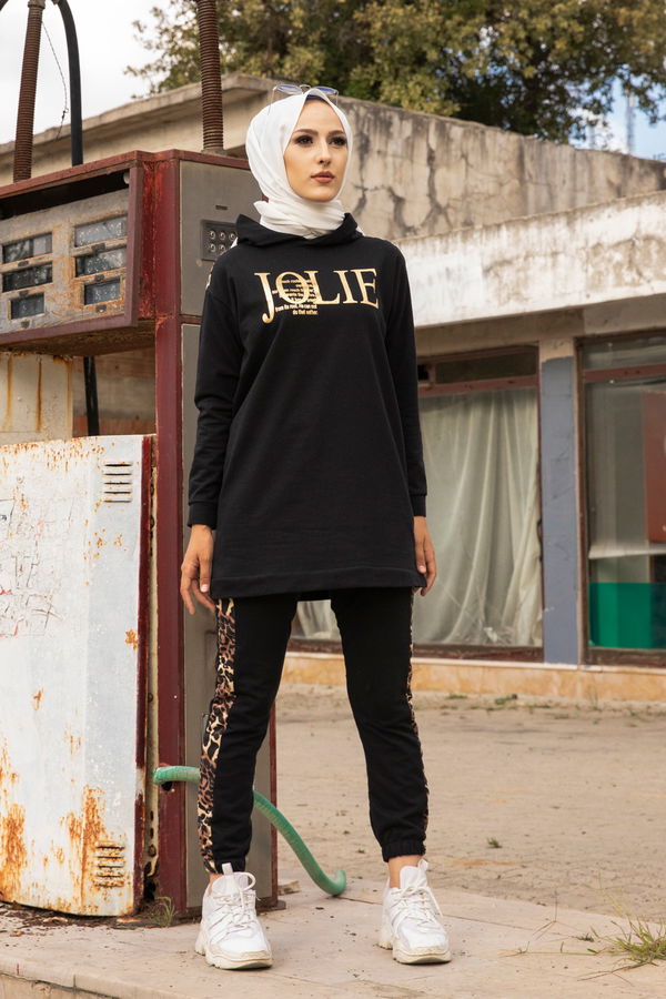 Tunık + Pantolon Siyah - 8328