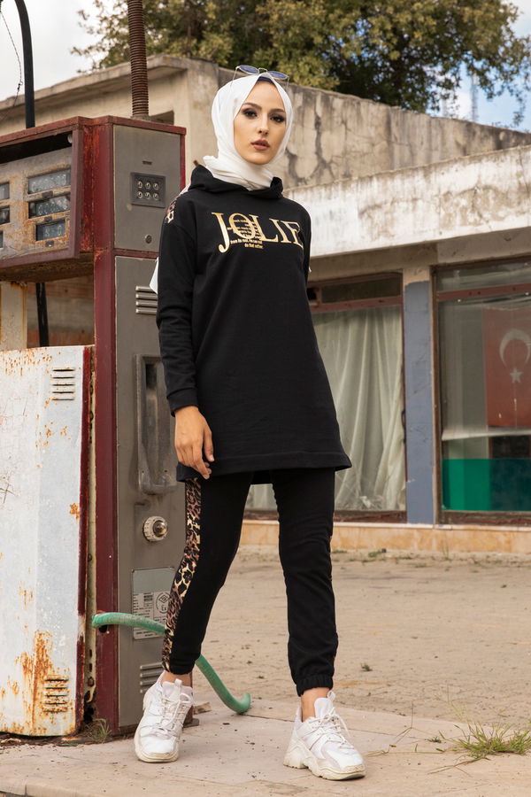 Tunık + Pantolon Siyah - 8328