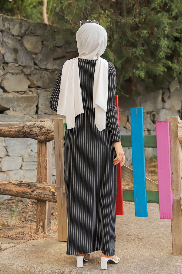8561 ELBISE Siyah - 8561