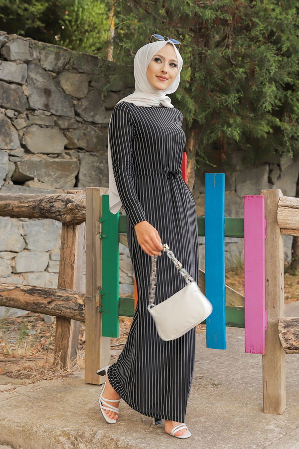 8561 ELBISE Siyah - 8561