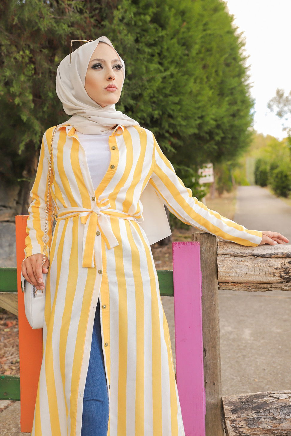 9057 KUSAKLI ELBISE Sarı - 9057