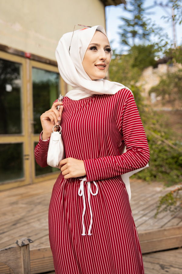 5275 ELBISE Bordo - 5275