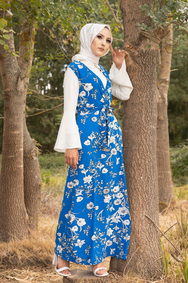 8592 ELBISE Mavi - 8592