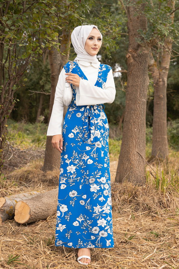 8592 ELBISE Mavi - 8592
