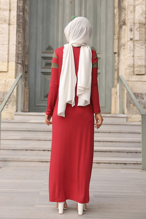 5264 ELBISE Bordo - 5264