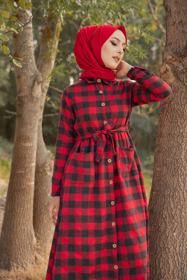Elbise Kırmızı - 3301 Kırmızı