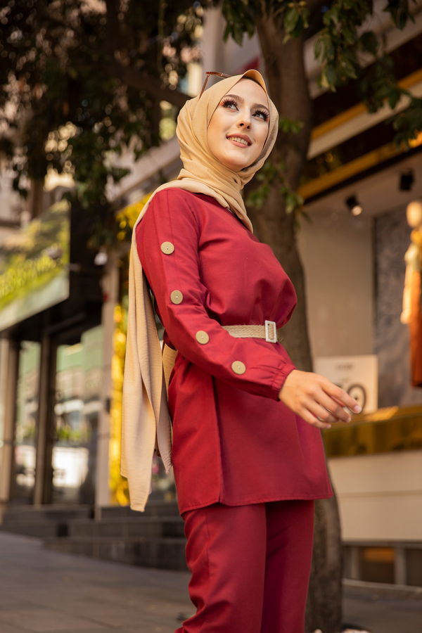 Tunık Pantolon Bordo - 2792