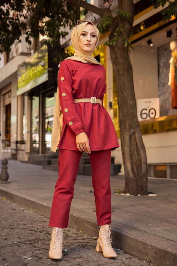 Tunık Pantolon Bordo - 2792