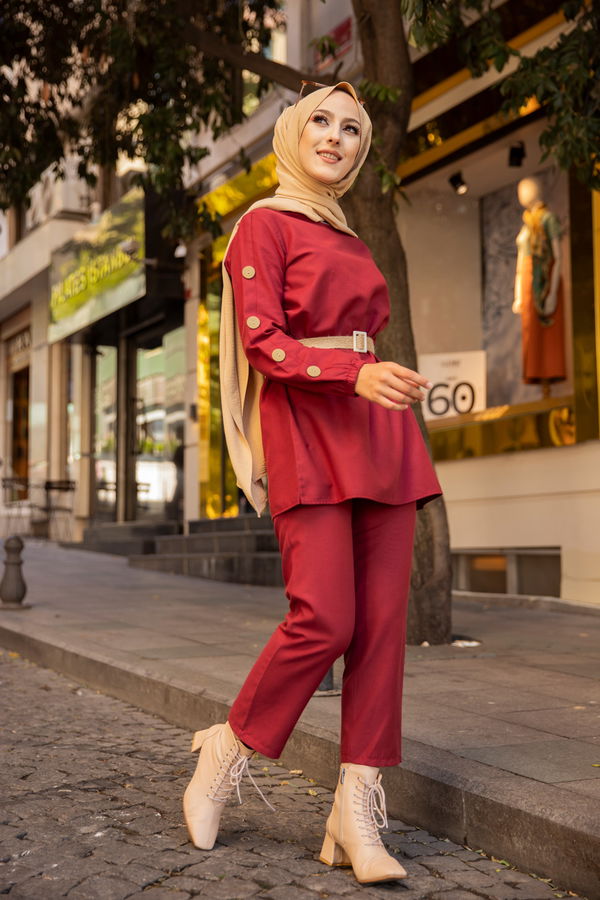 Tunık Pantolon Bordo - 2792