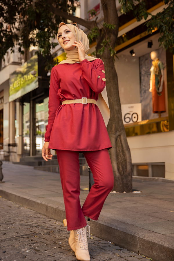 Tunık Pantolon Bordo - 2792
