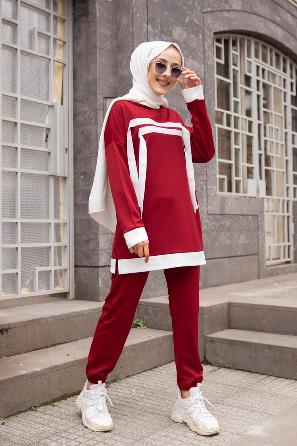 TUNIK PANTOLON Bordo - 3245 BORDO