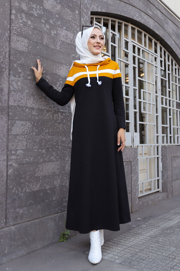 GARNILI ELBISE Sarı - 3090