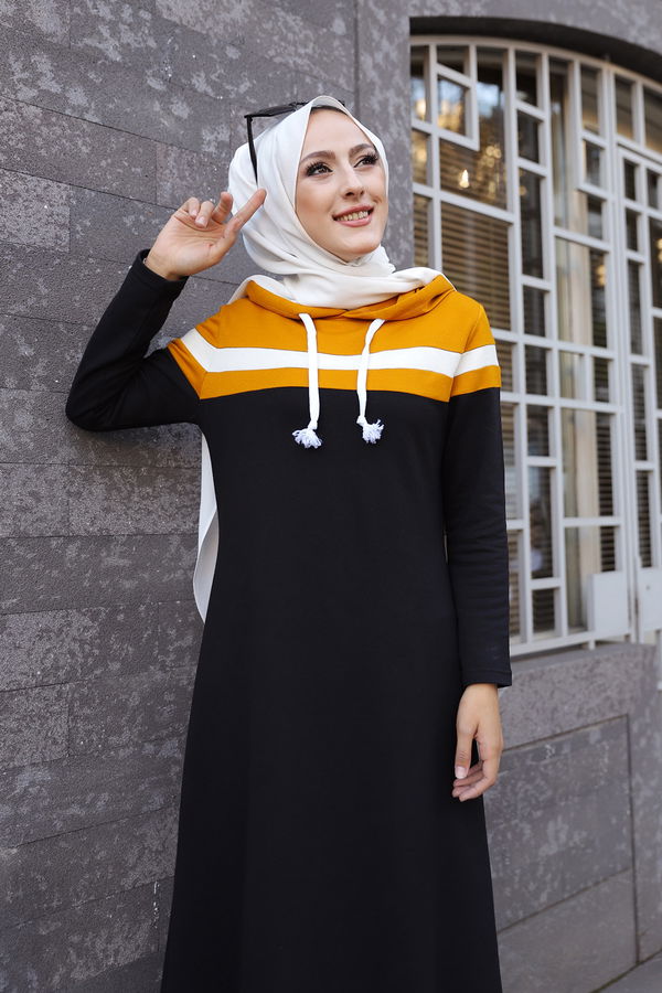 GARNILI ELBISE Sarı - 3090