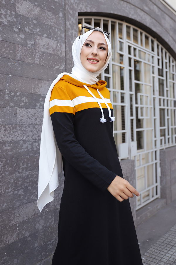 GARNILI ELBISE Sarı - 3090