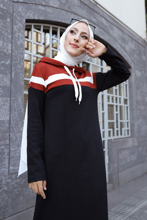 GARNILI ELBISE Kiremit - 3090 KİREMİT