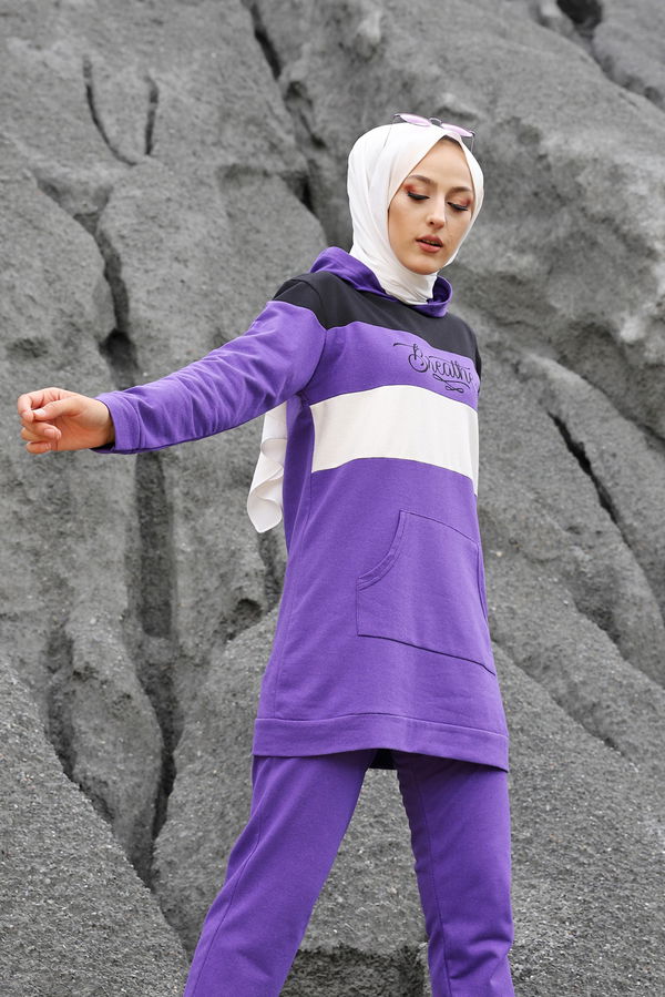 TUNIK PANTOLON Mor - 2813