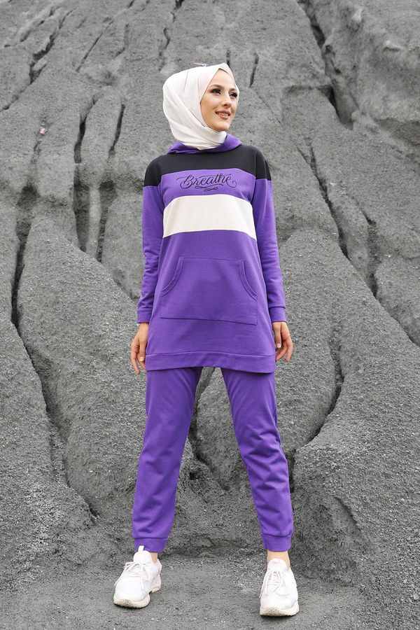 TUNIK PANTOLON Mor - 2813