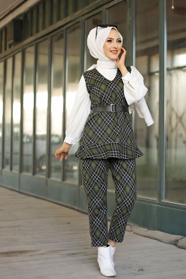 3336 TUNIK PANTOLON KEMER Haki - 3336 HAKİ