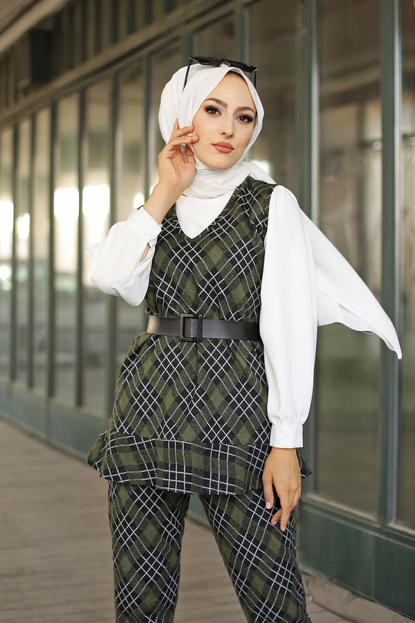 3336 TUNIK PANTOLON KEMER Haki - 3336 HAKİ