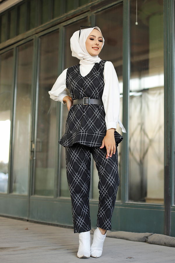 3336 TUNIK PANTOLON KEMER Siyah - 3336 SİYAH