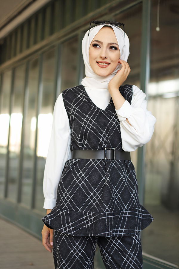3336 TUNIK PANTOLON KEMER Siyah - 3336 SİYAH