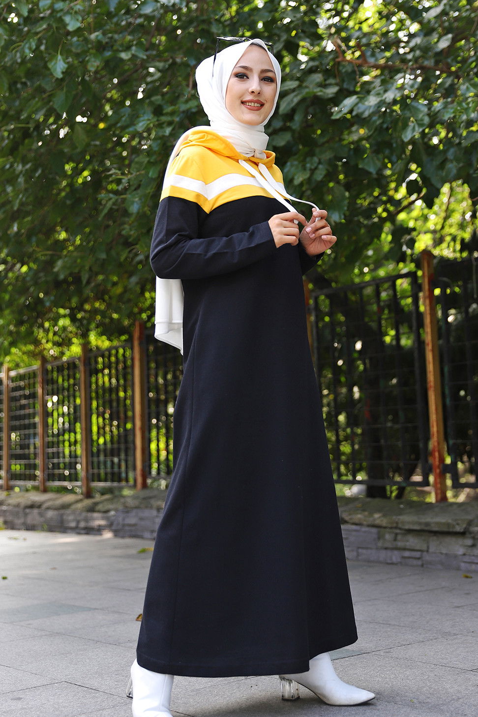 GARNILI ELBISE Sarı - 3090 Sarı