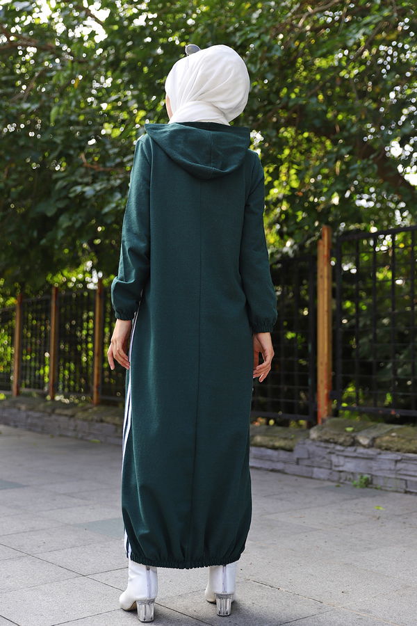 KAPSONLU ELBISE Yeşil - 5257 YEŞİL