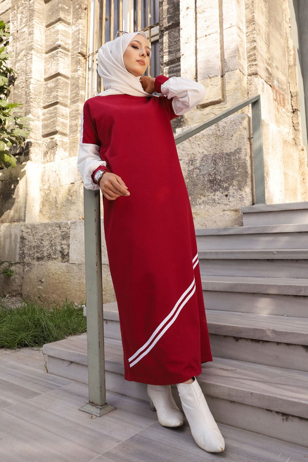 3240 ELBISE Bordo - 3240 BORDO