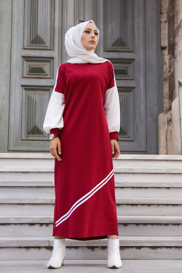 3240 ELBISE Bordo - 3240 BORDO