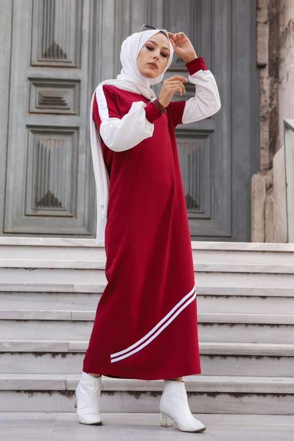 3240 ELBISE Bordo - 3240 BORDO