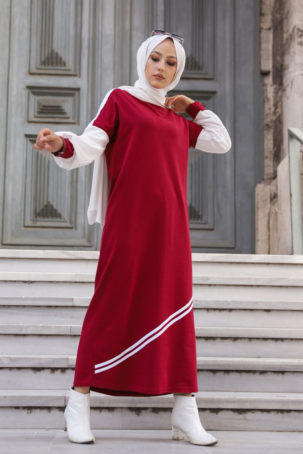 3240 ELBISE Bordo - 3240 BORDO