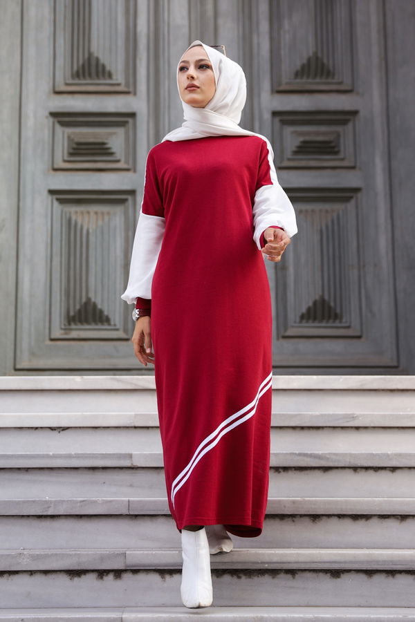 3240 ELBISE Bordo - 3240 BORDO