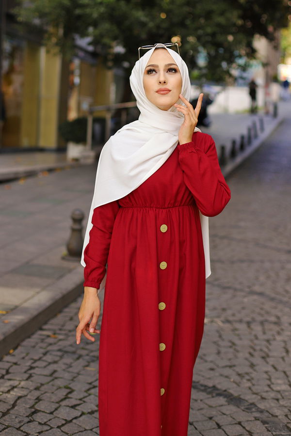 Elbise Bordo - 8369 BORDO