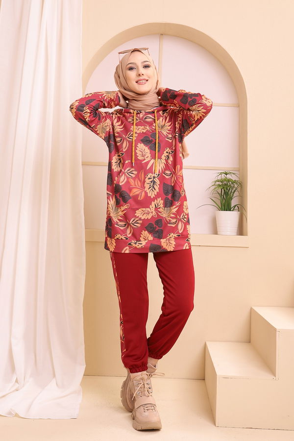 9121 TUNIK PANTOLON Pembe - 9121