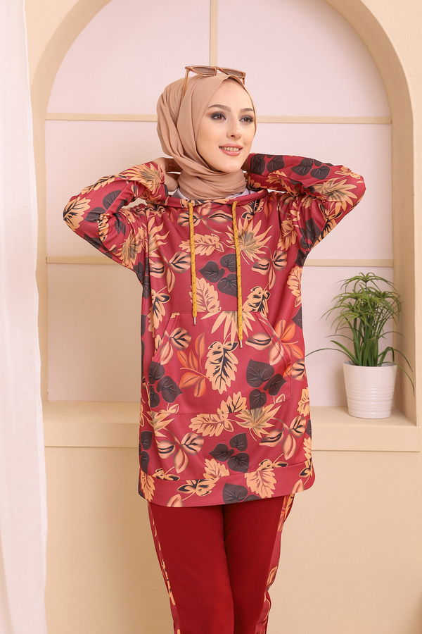 9121 TUNIK PANTOLON Pembe - 9121