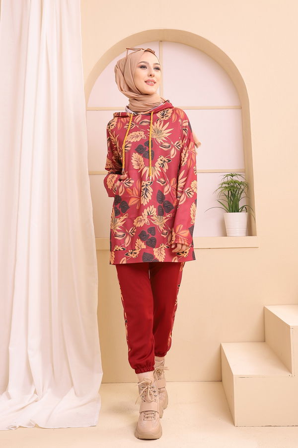 9121 TUNIK PANTOLON Pembe - 9121